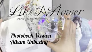 Photobook Version Irene Like A Flower Album Unboxing by Kpopmarket [upl. by Janaya200]