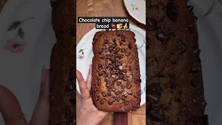 Chocolate chip banana bread🤗🍞🍌chocolatecakerecipesv3t shortsfeed trending homemade [upl. by Wooldridge]