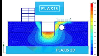 Plaxis courses 5 diaphragm wall with load combination and Eurocode explanation [upl. by Chard]