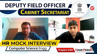 HR Mock Interview for Cabinet Secretariat DFO  Start Interview amp GT Preparation with YourPedia [upl. by Ynettirb]