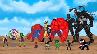 Evolution of All Family HULK SPIDERMAN WEREWOLVES VENOM 2 What is an Energy Transformation [upl. by Yendys]