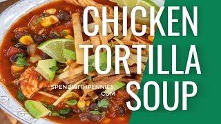 Easy Homemade Tortilla Soup How to Make Tortilla Soup [upl. by Sly]