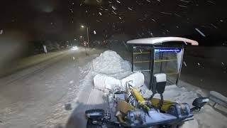 plowing the sidewalk with komatsu wa 80 in northern norway [upl. by Aicirtam]