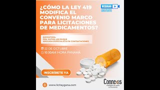 Panamá ¿Cómo la Ley 419 modifica el Convenio Marco para licitaciones de medicamentos [upl. by Haleelahk]