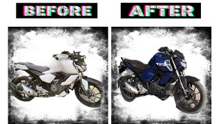 Modified Yamaha Fzs v3 ❤️ yamaha yamahafzsv3bs6 modification bikemodification happy viral [upl. by Ananna687]