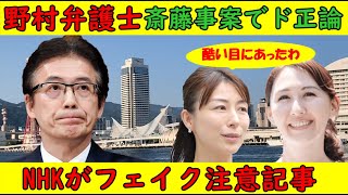 【野村弁護士】斉藤事案でド正論「テレビ局の理論を考えてみろ」【ＮＨＫ】「フェイク記事に気を付けろ」どの口が言うのか？塩村彩夏・英利アルフィア [upl. by Aicinoid]