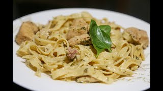 Creamy Chicken Tagliatelle recipe  Quick amp Easy [upl. by Cordi]