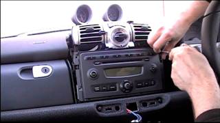 How to remove a smart fortwo 450 451 and Roadster stereo [upl. by Assilaj]