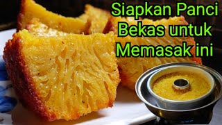 Bikin Bika Ambon Pake Panci Bekas Hasilnya Cantik Penuh Sarang [upl. by Adekan]