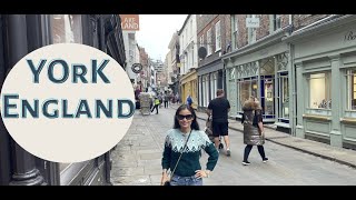 York England Walking Tour of the Historic Streets of York City Medieval City [upl. by Asinet932]