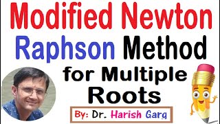 Modified Newtons Raphson method  Multiple Roots [upl. by Cire]