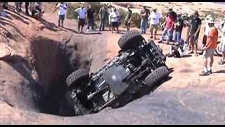 Jeep Rubicon flop in a Hells Revenge tub in Moab [upl. by Nahpets]