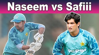 Naseem Shah tough time to Sarfaraz Ahmed during Shaheens Practice Session [upl. by Artinad]