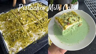 Pistachio Milk Cake Recipe  Tres Leches from Scratch  Ramadan Recipe [upl. by Aleras]