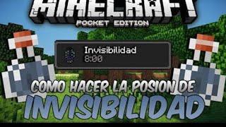 Como hacer una poción de invisibilidad en Minecraft [upl. by Alvinia]