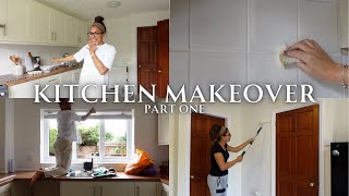 Choosing paint grout restoration hack and choosing window treatments  Kitchen Makeover Part 1 [upl. by Siramad925]