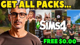 FREE SIMS 4 PACKS 🤩 LEGIT Method How to get ALL SIMS 4 Packs for FREE NOT a Scam amp ITS EASY [upl. by Jackson885]