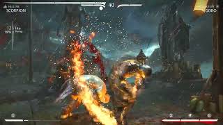 Mortal Kombat X Scorpion Ninjutsu BEGINNER Combo Easy Read Description [upl. by Nevsa346]