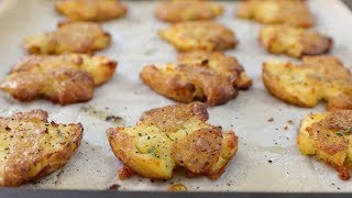 Crispy Smashed Potatoes Recipe [upl. by Amihc]