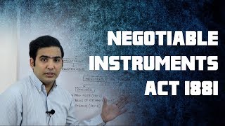 The Negotiable Instruments Act 1881 Part 1 by Advocate Sanyog Vyas [upl. by Rogovy]