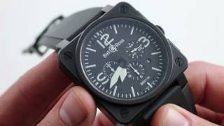 Bell amp Ross Aviation Instrument BR01 Chronograph Ref BR0194BLCA Watch Review [upl. by Kanter]