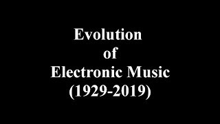 Evolution of Electronic Music 1929  2019 [upl. by Aikemot]