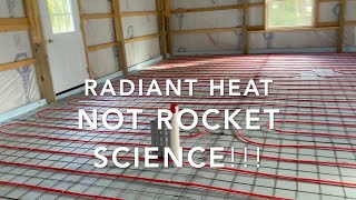 Installing your own radiant heat tubing in a concrete slab DIY METHOD [upl. by Ailb]