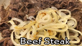 QUICK AND EASY BEEF STEAK FILIPINO STYLE OR BISTEK SIMPLE RECIPE [upl. by Margaux]