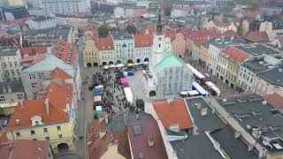 Gliwice Rynek Jarmark 2024 Polska Marked Square Poland Widok z drona Drove view DJI mini 3 [upl. by Atoked]