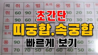 더올사주궁합 속궁합조견표 띠별궁합조견표 [upl. by Idonna]