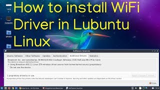 How to install Missing Wifi Driver in Lubuntu Linux [upl. by Irot]