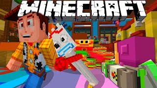 MINECRAFT TOY STORY ADVENTURES  WOODY AND BUZZ ESCAPE FORKY FROM DAYCARE  Minecraft Xbox [upl. by Isdnyl]