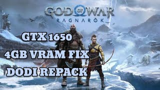 God of War Ragnarök GTX 1650 4gb VRAM fix DODI repack godofwar pcgaming gowvram gowpc sony [upl. by Ahsiekit]