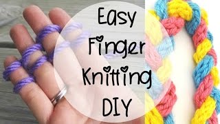 Learn How To Finger Knit Easy And Beginner Friendly [upl. by Irbua]