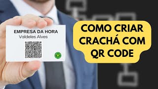 Como criar CRACHÁ COM QR CODE  Centenas de uma única vez [upl. by Eulaliah]