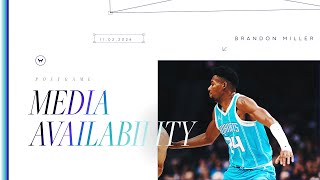 Hornets vs Celtics Brandon Miller Postgame Media Availability  11022024 [upl. by Casilda]