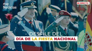 El DESFILE MILITAR por el 12 de OCTUBRE presidido por los REYES y LEONOR  RTVE Noticias [upl. by Kalli]