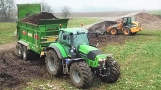 DEUTZ AGROTRON 7250 TTV  JCB TM 320S  Bergmann TSW 5210S  selber laden amp streuen [upl. by Eadith]