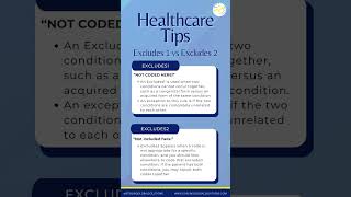 Healthcare Tips Excludes 1 vs Excludes 2 [upl. by Amsirp101]