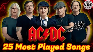 Top 25 Most Played ACDC Songs on Spotify 2024 [upl. by Ellehcor]