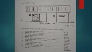 MARKING GUIDE WAEC 2023 BUILDING DRAWING FRONT ELEVATION [upl. by Iroak673]