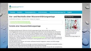 Vor und Nachteile Wasserenthärtungsanlage [upl. by Lynd]