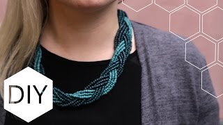 DIY sieraden maken met Kralenhoekje  gevlochten kralenketting [upl. by Aletsirc]