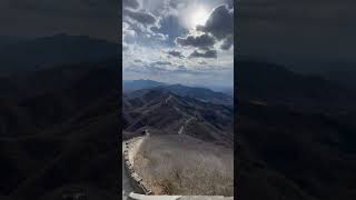 View from the Highest point of Mutianyu of the Great Wall of China 🇨🇳 china greatwall beijing [upl. by Yrem]