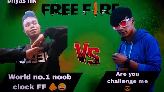 Clock FF 1 vs 1 Driyash mk 😱⚡ Work no1noob clock FF 😳 are you challenge me 🫵😡 [upl. by Ettenej]