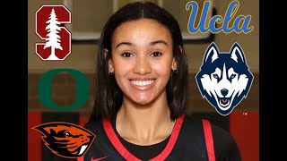 WBB Now E10 Stanford Oregon UConn UCLA Recruiting 2025 Star Jasmine Davidson  NCAA WBB 2022 [upl. by Nautna]