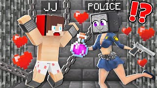 JJ Fell in Love to TV POLICE Love Curse in Minecraft  Maizen [upl. by Eedissac]