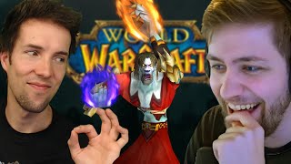 Sodapoppin teaches Grubby the ways of the WARLOCK in WoW Hardcore [upl. by Trainer]