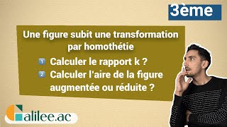 Agrandissement ou Réduction  Rapport k  calcul Aire   Exercice Corrigé  Maths Troisième [upl. by Eemia527]