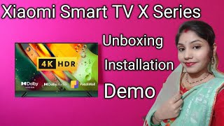 Mi X Series 108 cm 43 inch Ultra HD 4K LED Smart Google Tv  Unboxing  Demo amp Installation [upl. by Aerdma752]